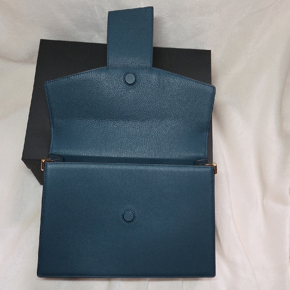 Strathberry Teal Leather Shoulder Bag - Picture 7 of 13